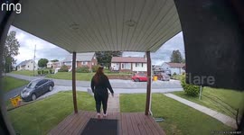 Woman Falls Off Front Porch
