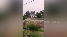 Storm blows away house roof in northern Thailand