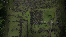 The Gunung Padang Pyramid Site In Indonesia  CIANJUR, INDONESIA - MAY 12: The Gunung Padang pyramid site in Cianjur, West Java, Indonesia, on May 12, 2024. Gunung Padang, also known as “mountain of enlightenment”, sits at the top of an extinct volcano and
