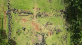 The Gunung Padang Pyramid Site In Indonesia  CIANJUR, INDONESIA - MAY 12: The Gunung Padang pyramid site in Cianjur, West Java, Indonesia, on May 12, 2024. Gunung Padang, also known as “mountain of enlightenment”, sits at the top of an extinct volcano and