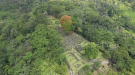 The Gunung Padang Pyramid Site In Indonesia  CIANJUR, INDONESIA - MAY 12: The Gunung Padang pyramid site in Cianjur, West Java, Indonesia, on May 12, 2024. Gunung Padang, also known as “mountain of enlightenment”, sits at the top of an extinct volcano and