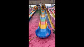 Boy goes down slide but crashes into mom at high speed