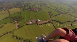 High-flying view sees Glastonbury festival taking shape