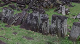 The Gunung Padang Pyramid Site In Indonesia  CIANJUR, INDONESIA - MAY 12: The Gunung Padang pyramid site in Cianjur, West Java, Indonesia, on May 12, 2024. Gunung Padang, also known as “mountain of enlightenment”, sits at the top of an extinct volcano and