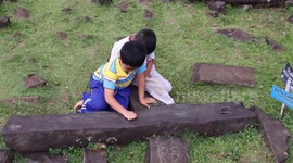 The Gunung Padang Pyramid Site In Indonesia  CIANJUR, INDONESIA - MAY 12: The Gunung Padang pyramid site in Cianjur, West Java, Indonesia, on May 12, 2024. Gunung Padang, also known as “mountain of enlightenment”, sits at the top of an extinct volcano and