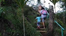 The Gunung Padang Pyramid Site In Indonesia  CIANJUR, INDONESIA - MAY 12: The Gunung Padang pyramid site in Cianjur, West Java, Indonesia, on May 12, 2024. Gunung Padang, also known as “mountain of enlightenment”, sits at the top of an extinct volcano and