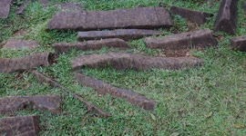 The Gunung Padang Pyramid Site In Indonesia  CIANJUR, INDONESIA - MAY 12: The Gunung Padang pyramid site in Cianjur, West Java, Indonesia, on May 12, 2024. Gunung Padang, also known as “mountain of enlightenment”, sits at the top of an extinct volcano and