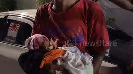 Abandoned newborn baby found on railway tracks in Thailand
