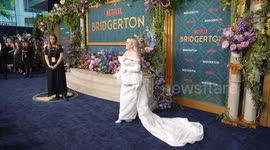 Nicola Coughlan attends Netflix Bridgerton Season 3 Premiere at Alice Tully Hall in New York