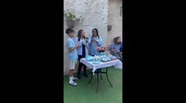 Family Baptizes Dog
