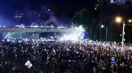 Part of the participants of the rally, who were protesting the third reading of the law