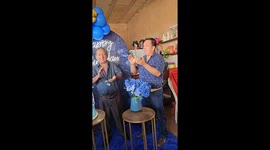 Family birthday tradition turns hilarious: 79-year-old gets cake-faced