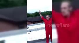UK: Gaza Protesters Climb Roof At U.K. Arms Plant
