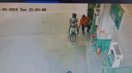 Pump attendant chases motorcycle rider who fled fuel station without paying