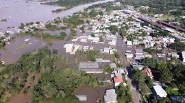 Drone footage unveils devastating flood crisis in Rio Grande do Sul, Brazil