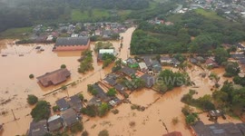 Drone footage shows Brazilian flood aftermath that has killed over 14O