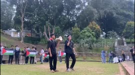 Pro-Palestinian Students in Indonesia Hold the 76th Palestinian Nakba Day.