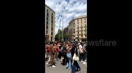 Spain: Hundreds March In Barcelona To Commemorate Nakba Day