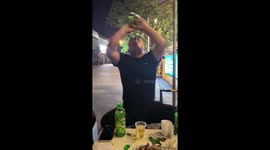 Failed beer chug: a three-second challenge gone wrong