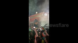 UK: Celtic Fans Celebrate After Winning Scottish Premiership
