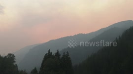 Archive footage: Three Valley Lake Wildfire Nears Resort and Ghost Town