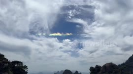 Circumhorizontal arc 'fire rainbow' appears in China