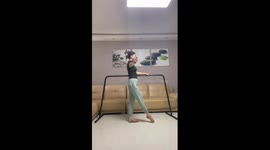 Hyper-flexible dance student accidentally kicks herself in nose