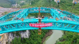 China: Rami River Extra Large Bridge Construction in Guiyang