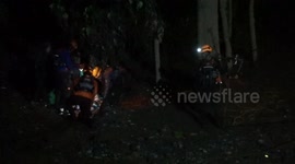 BASARNAS EVACUATES ELDERLY COUPLES FROM THE HILL