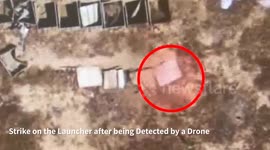 Gaza: Strike on the launcher after being Detected by a drone
