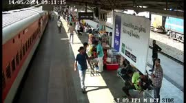 VIDEO: Railway Protection Force person Saves woman From Perilous Fall At Surat Railway Station