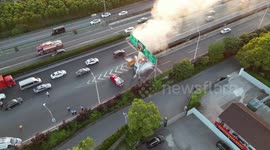 Onlookers risk their lives to pull driver from Tesla inferno in China