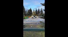 DIY car swing: creative playground innovation