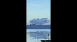 Gas and smoke billows over Taal Volcano in the Philippines