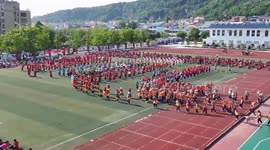China: Pupilts Perform A Dragon Dance
