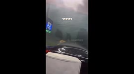 Houston driver captures intense storm encounter
