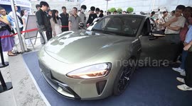 China: Xiaomi SU7 Vehicle at 2024 Auto Show in Nanning