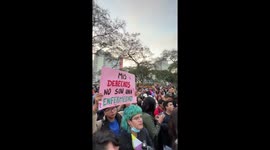 LGBTQ+ protesters express their concerns regarding the decision by Peru's Ministry of Health to classify Trans people as a mentally ill.