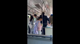 Schoolgirl takes her pet duckling on bus ride
