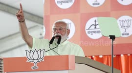 India: Narendra Modi adresses an election rally in Mumbai