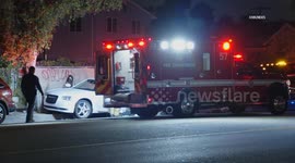 USA: Fatal Vehicle Vs Tree in Vermont-Slauson, LA