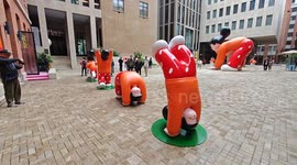 China: A Low-back Girl Art Installation in Shanghai