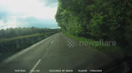 Car in ditch on striaght Road!