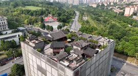 China: A Courtyard House Complex on the Top of a Seven-story Building