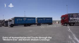 Israel: Entry of humanitarian aid trucks through the