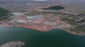 China: Jinlong Lake Yadan Landform at Sunset in Karamay