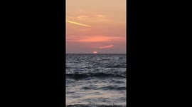 Shark Boat Photobombs Sunset Recording