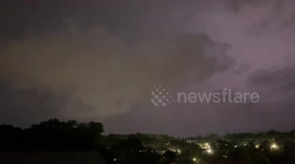 Severe storm approaches Tallahassee with spectacular lightning display
