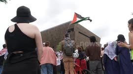 USA: Pro-Palestinian students in US rally at George Washington University