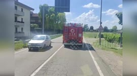 Italy: Fiery Blaze Erupts in Villafranca di Verona Agricultural Firm